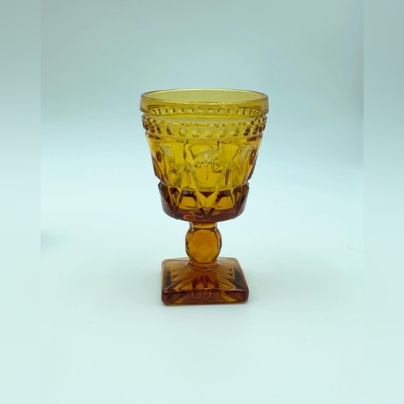 Indiana Glass Colony Park Lane Amber Cordials - Picture 5 of 5